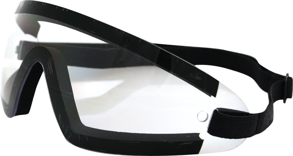 WRAP AROUND SUNGLASSES BLACK W/SMOKE LENS - Image 2