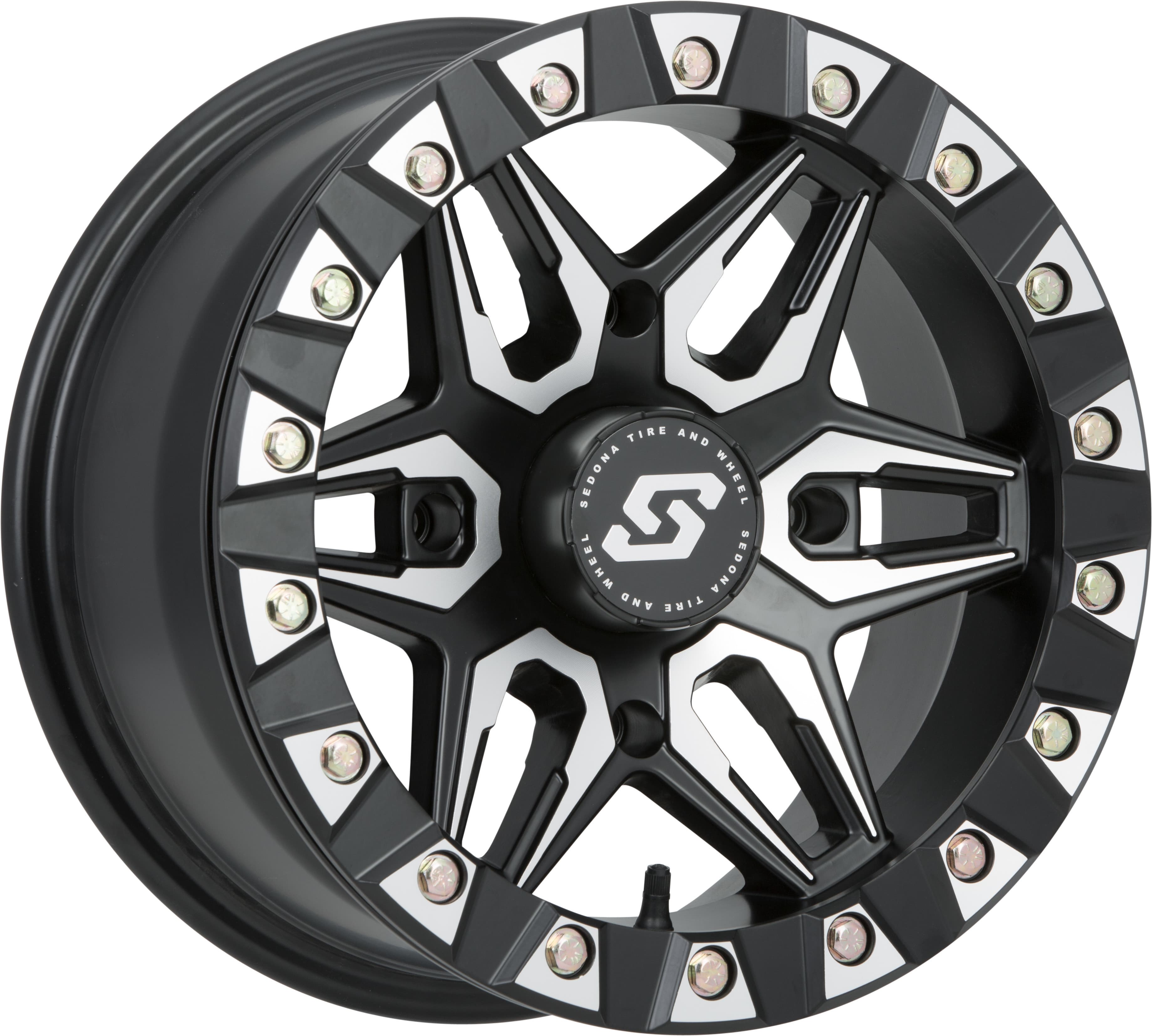SPLIT 6 BDLK WHEEL 14X7 4/156 4+3 (+5MM) BLK/MACHINED - Image 2