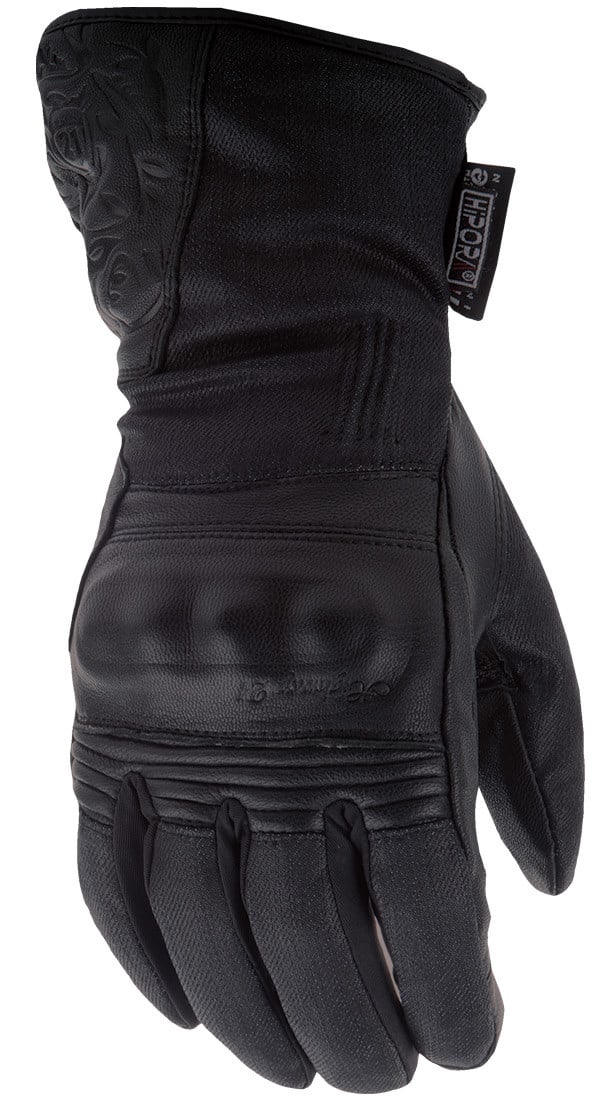 WOMEN'S BLACK ROSE GLOVES BLACK